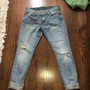 levi jeans with embroidery